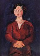 Chaim Soutine Jeune Femme En Rouge oil painting reproduction